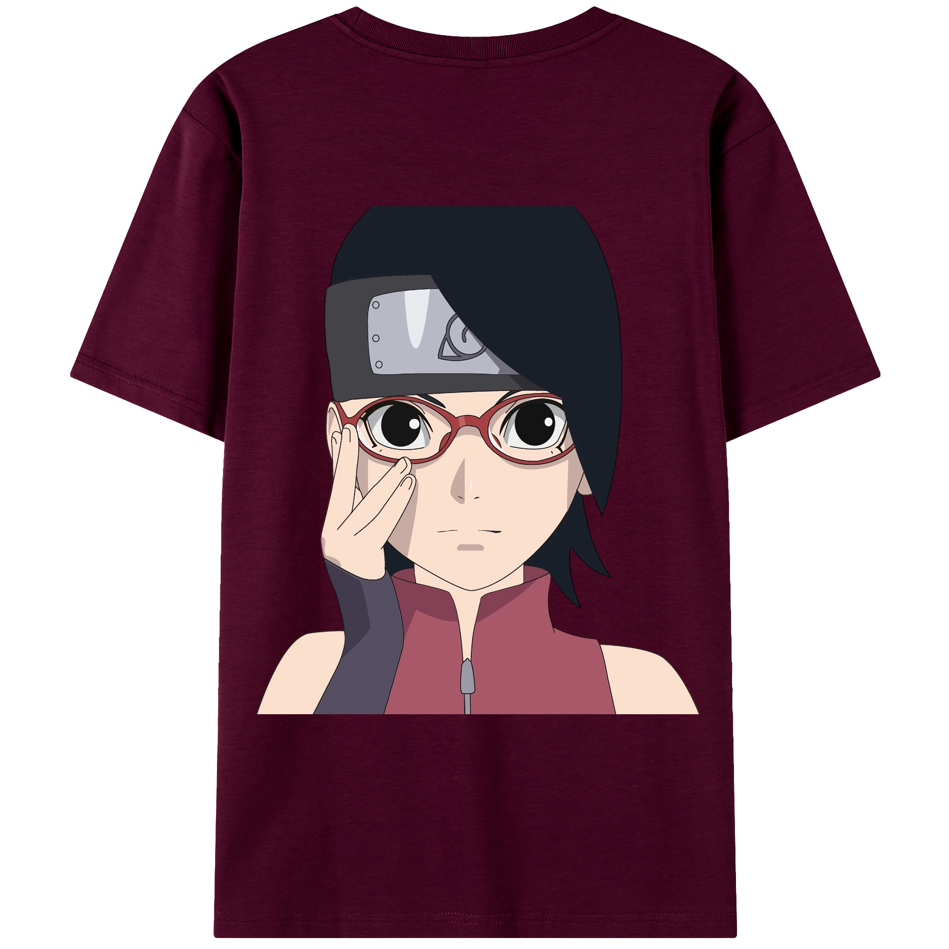 （画像用） NARUTO -ナルト- うちは サラダ Uchiha Sarada レディース半袖Tシャツ(バックプリント)
